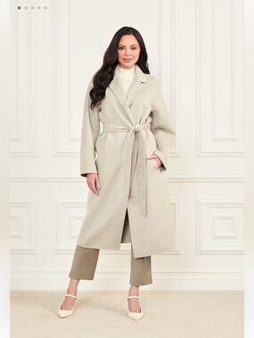 Marciano Wool-Blend Wrap Coat - Size XL